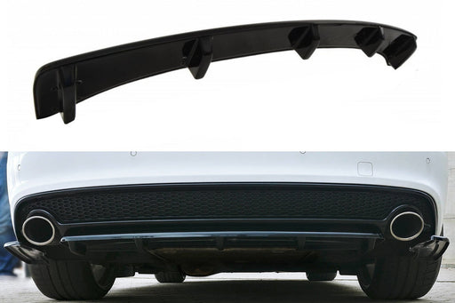 Maxton Design Rear Splitter AUDI A5 S-LINE FACELIFT (with a vertical bar)