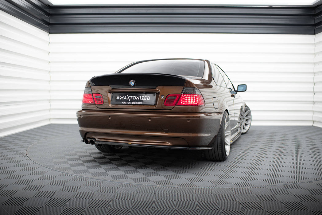 Maxton Design Rear Splitter BMW 3 E46 MPACK COUPE (with vertical bars)