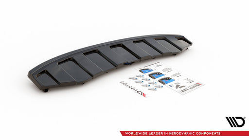 Maxton Design Rear Splitter AUDI A6 C7 S-LINE AVANT EXHAUST 2x1 (with vertical bars)