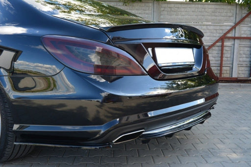 Maxton Design Rear Splitter MERCEDES CLS C218 (with a vertical bar) AMG LINE