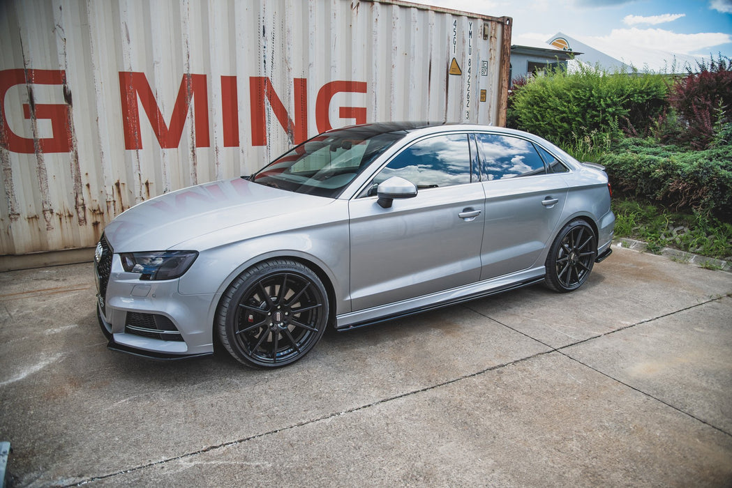 Maxton Design Side Skirts Diffusers V.2 Audi S3 / A3 S-Line Sedan 8V Facelift