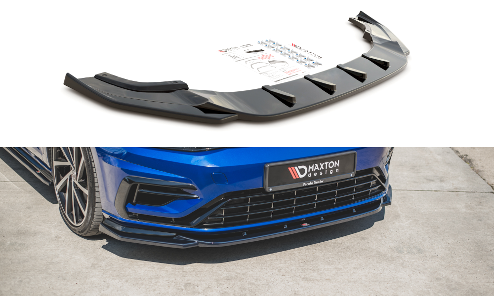 Maxton Design Front Splitter V.9 VW Golf 7 R / R-Line Facelift