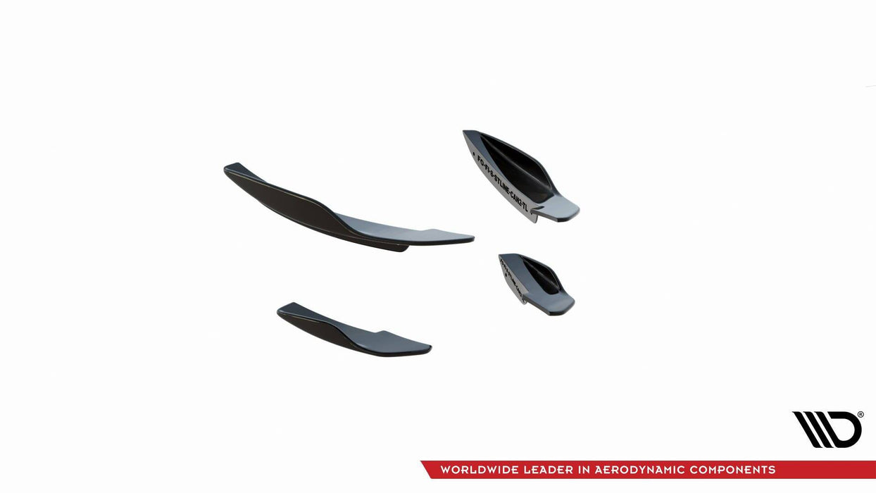 Maxton Design Front Bumper Wings (Canards) V.2 Ford Fiesta Mk8 ST / ST-Line