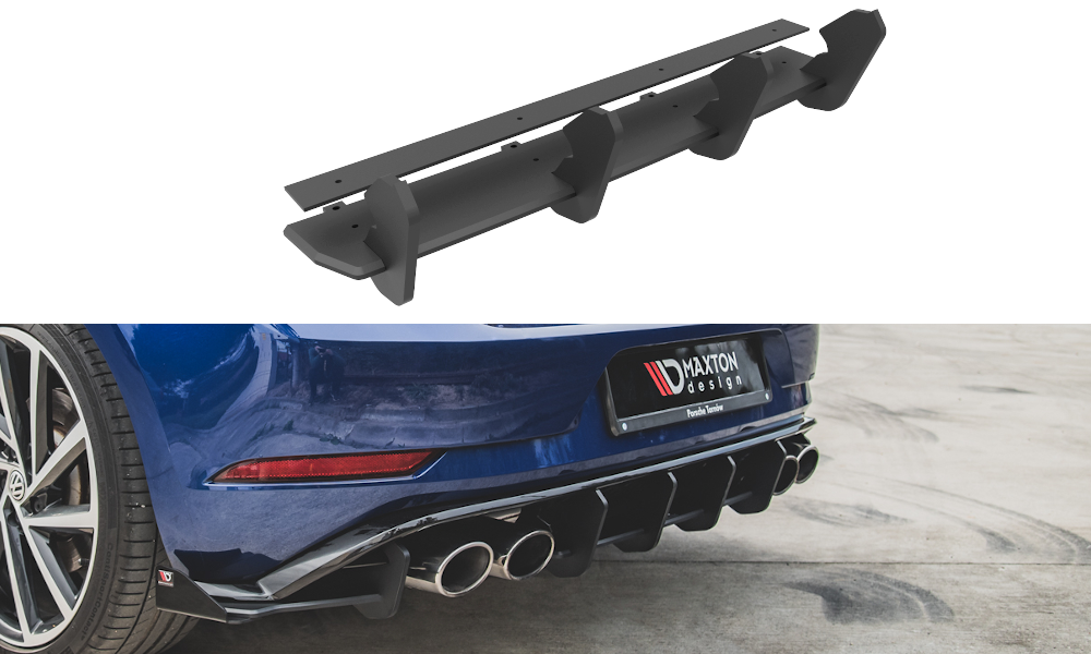 Maxton Design Racing Durability Rear Diffuser VW Golf 7 R Facelift