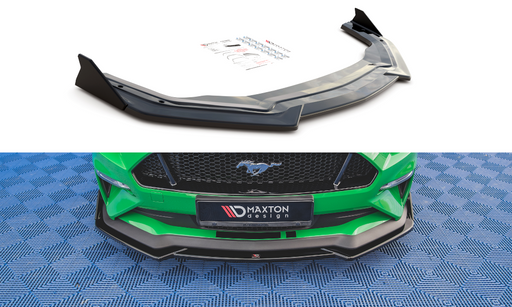 Maxton Design Front Splitter V.1 + Flaps Ford Mustang GT Mk6 Facelift