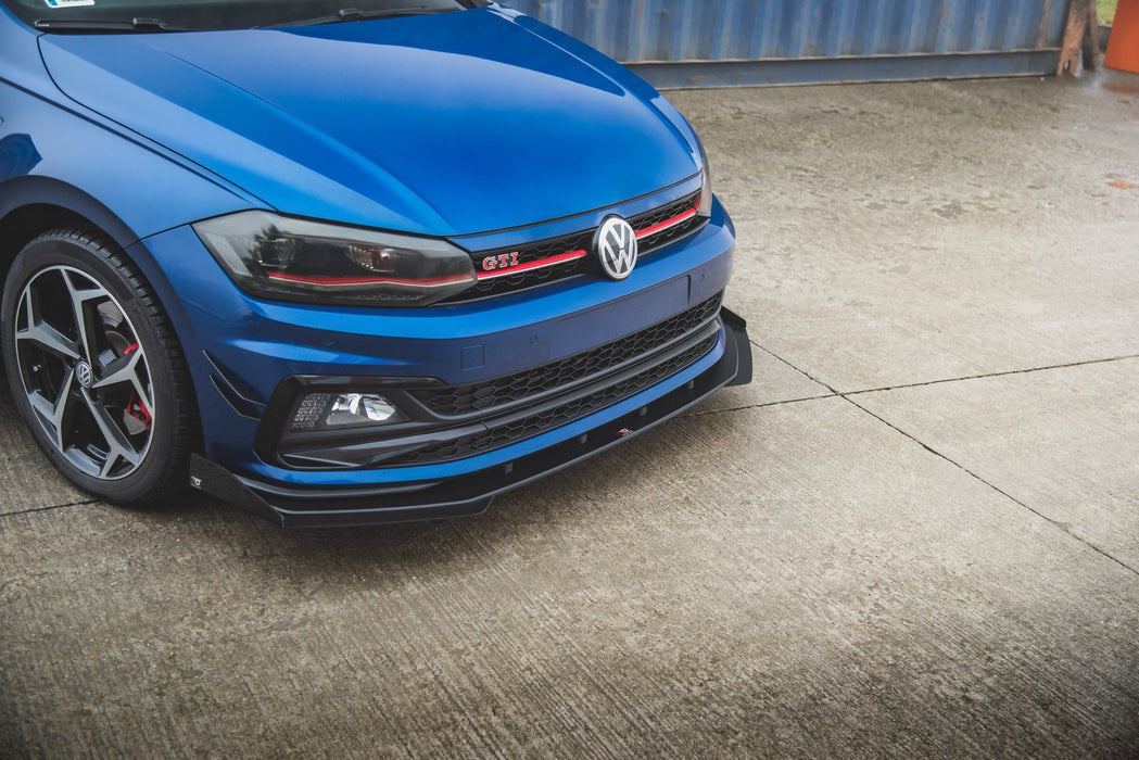 Maxton Design Racing Durability Front Splitter + Flaps Volkswagen Polo GTI Mk6