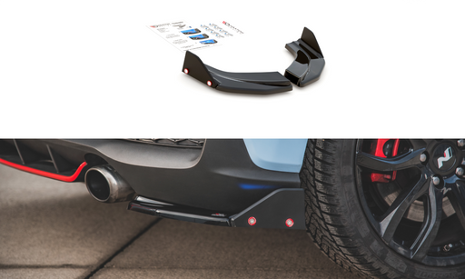 Maxton Design Rear Side Splitters V.6 + Flaps Hyundai I30 N Mk3 Hatchback