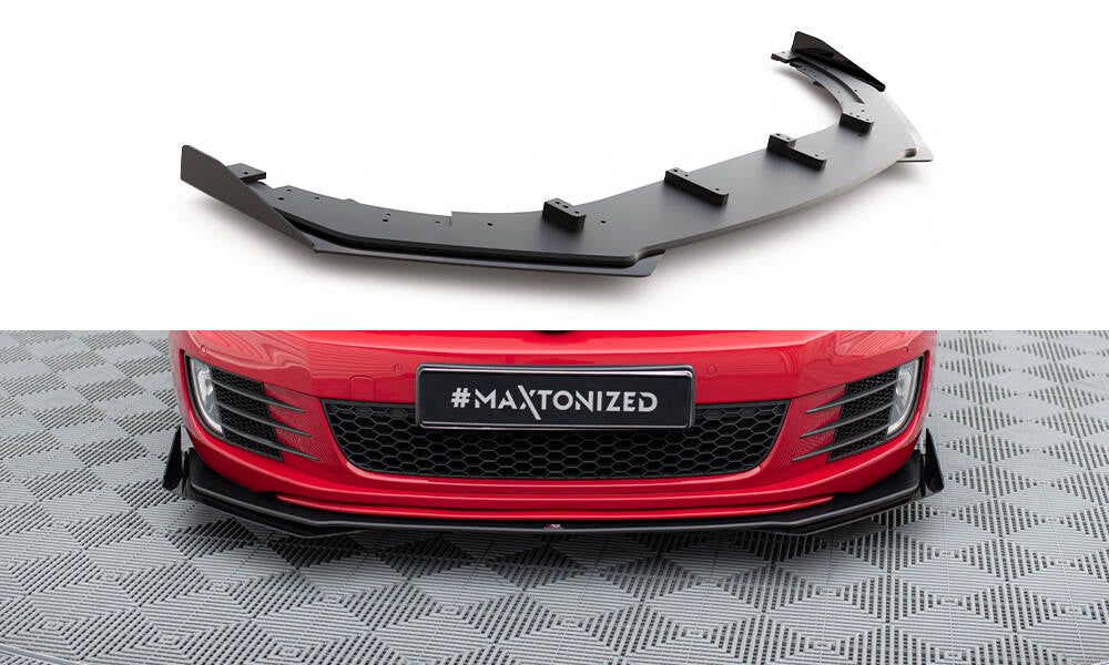 Maxton Design Racing Durability Front Splitter V.3 + Flaps Volkswagen Golf GTI Mk6