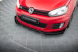 Maxton Design Racing Durability Front Splitter V.3 + Flaps Volkswagen Golf GTI Mk6