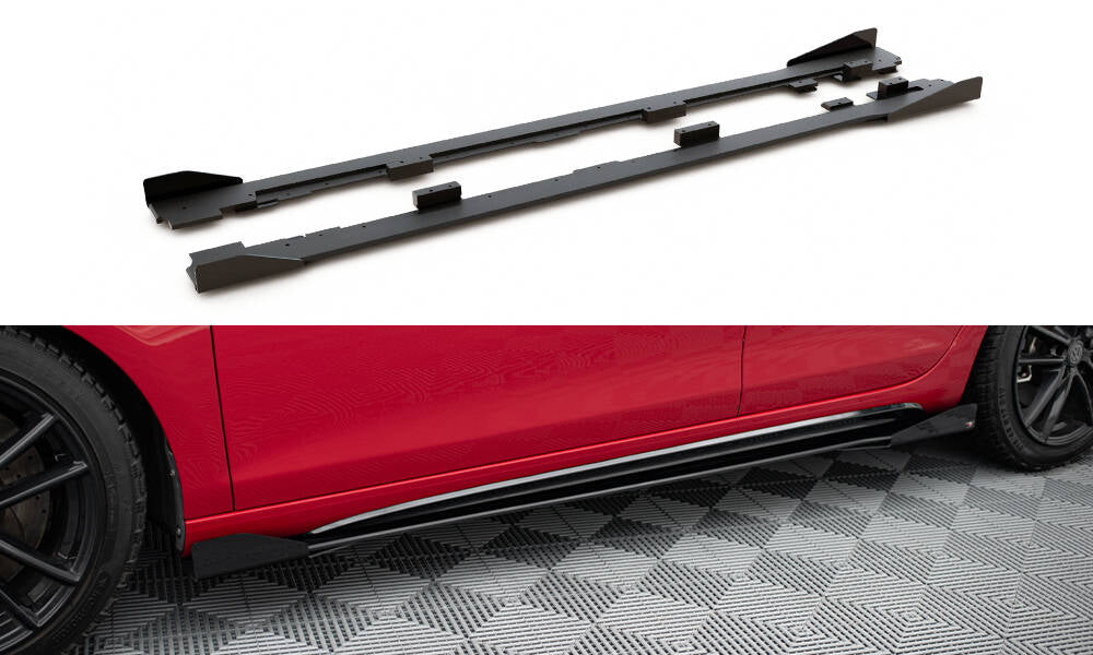 Maxton Design Racing Durability Side Skirts Diffusers + Flaps Volkswagen Golf GTI Mk6