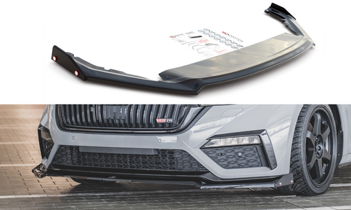 Maxton Design Front Splitter V.2 + Flaps Skoda Octavia RS Mk4