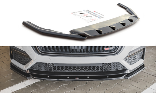 Maxton Design Front Splitter V.3 Skoda Octavia RS Mk4