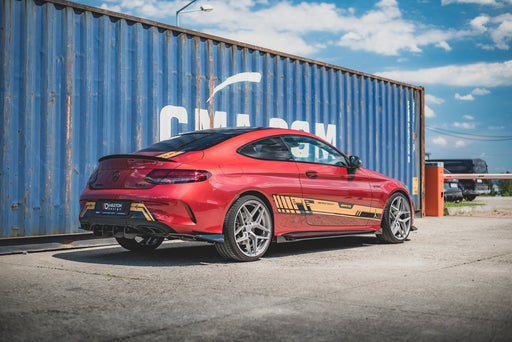 Maxton Design Racing Durability Rear Side Splitters + Flaps Mercedes-AMG C43 Coupe C205