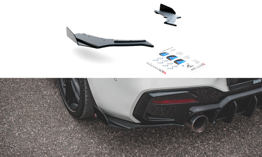 Maxton Design Racing Durability Rear Side Splitters V.3 + Flaps for BMW 1 F20 M140i