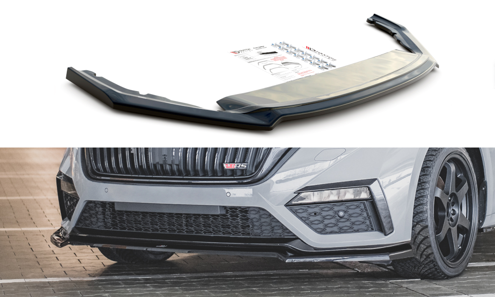 Maxton Design Front Splitter V.4 Skoda Octavia RS Mk4