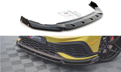 Maxton Design Front Splitter V.1 + Flaps Volkswagen Golf 8 GTI Clubsport