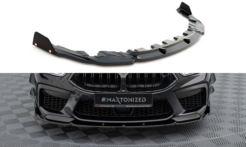 Maxton Design Front Splitter V.1 + Flaps BMW M8 Gran Coupe F93 / Coupe F92