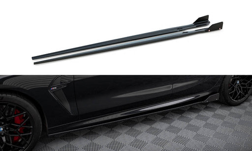 Maxton Design Side Skirts Diffusers V.1 + Flaps BMW M8 Gran Coupe F93 / 8 Gran Coupe M-Pack G16