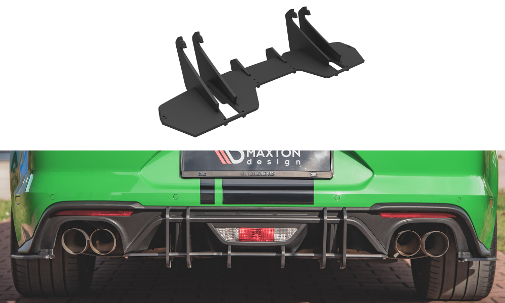 Maxton Design Street Pro Rear Diffuser Ford Mustang GT Mk6 Facelift