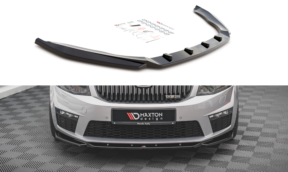 Maxton Design Front Splitter V.4 Skoda Octavia RS Mk3