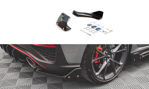 Maxton Design Rear Side Splitters V.1 + Flaps Hyundai I30 N Hatchback Mk3 Facelift