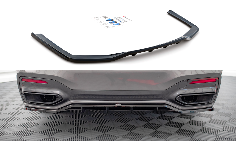 Maxton Design Rear Splitter (with vertical bars) V.1 BMW 7 M-Pack G11 Facelift