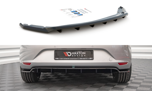 Maxton Design Rear Splitter (with vertical bars) Seat Leon Hatchback Mk3