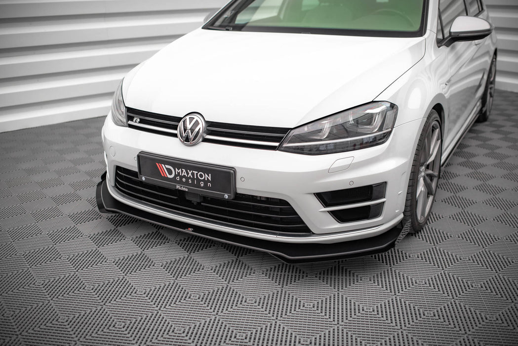 Maxton Design Street Pro Front Splitter V.1 + Flaps Volkswagen Golf R Mk7