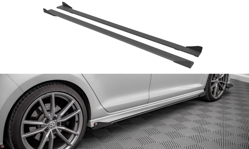 Maxton Design Street Pro Side Skirts Diffusers + Flaps Volkswagen Golf R Mk7