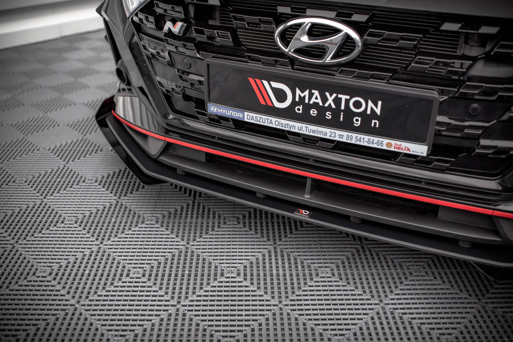 Maxton Design Street Pro Front Splitter V.1 + Flaps Hyundai I20 N Mk3