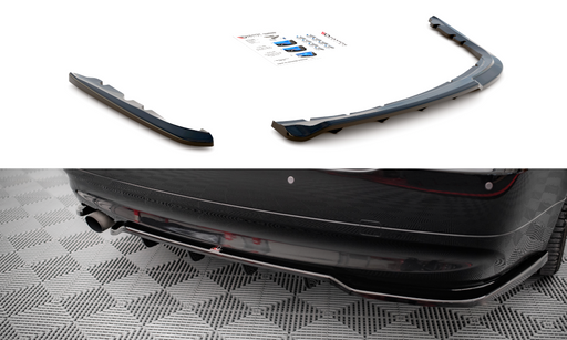 Maxton Design Rear Splitter (with vertical bars) BMW 3 Sedan E90