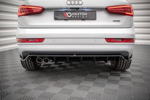 Maxton Design Rear Splitter (with vertical bars) Audi Q3 Sport 8U Facelift