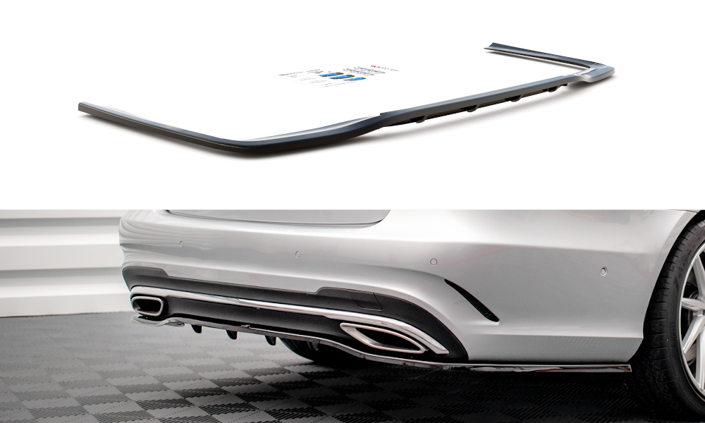 Maxton Design Rear Splitter (with vertical bars) Mercedes-Benz E AMG-Line Sedan W212 Facelift