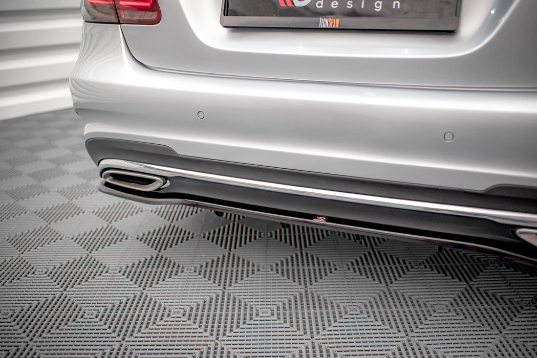 Maxton Design Rear Splitter (with vertical bars) Mercedes-Benz E AMG-Line Sedan W212 Facelift