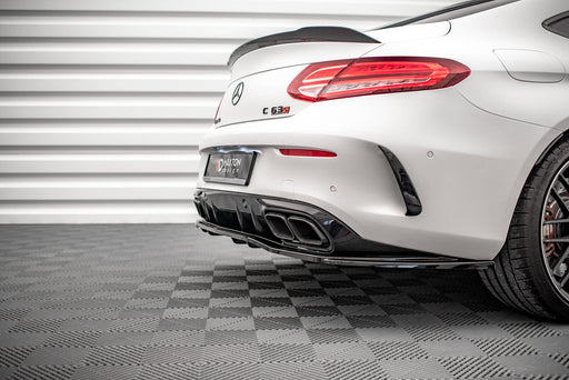 Maxton Design Rear Splitter (with vertical bars) Mercedes-AMG C 63AMG Coupe AMG Aero Pack C205 Facelift