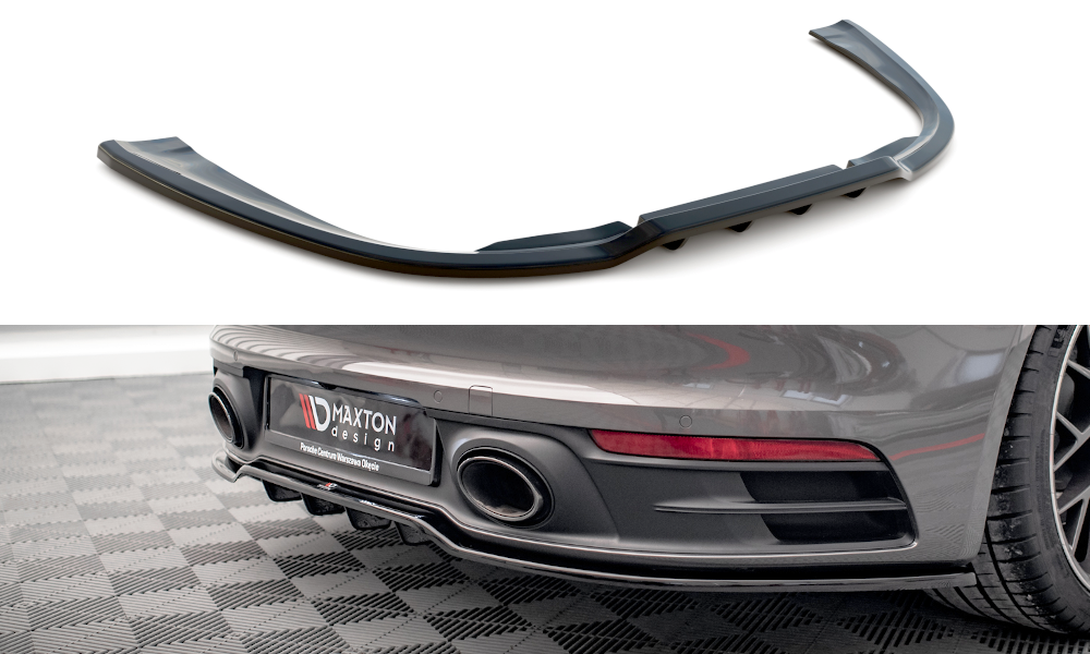 Maxton Design Rear Splitter (with vertical bars) Porsche 911 Carrera 4S 992