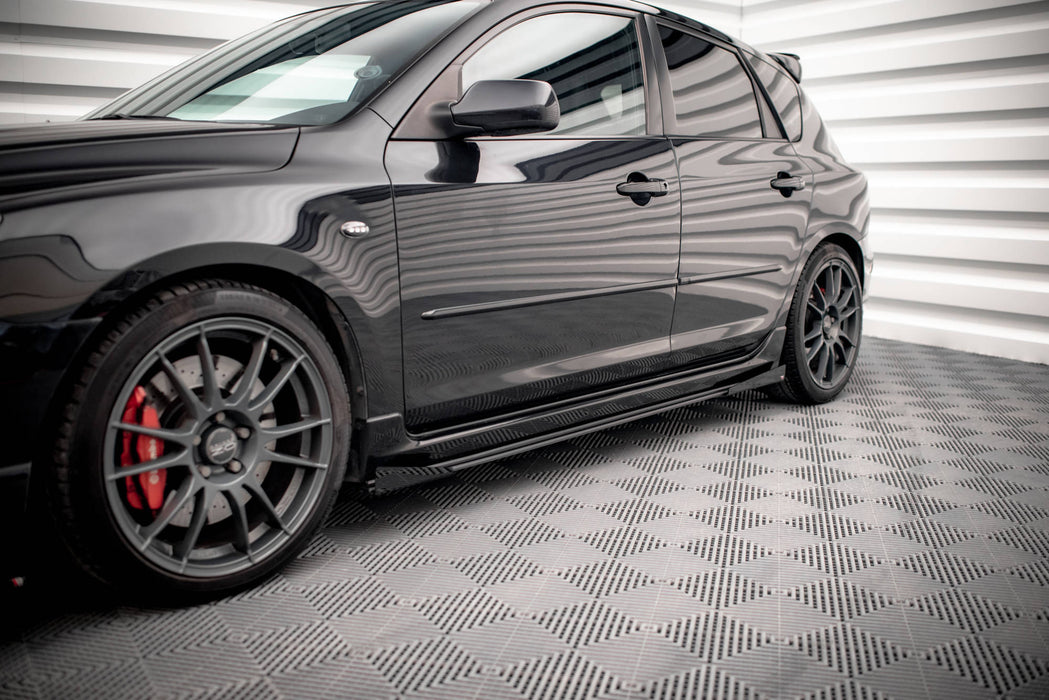 Maxton Design Street Pro Side Skirts Diffusers + Flaps Mazda 3 MPS Mk1