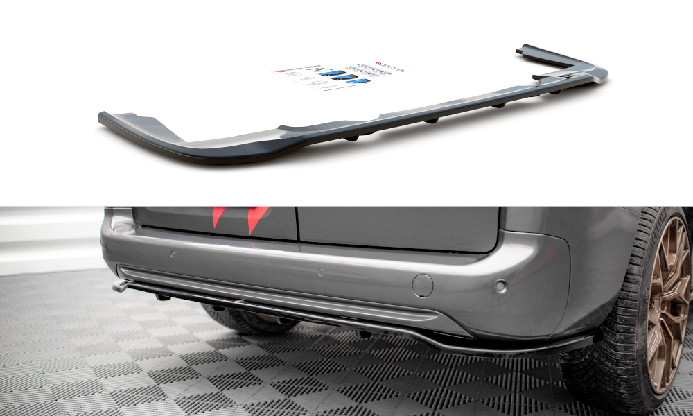 Maxton Design Rear Splitter (with vertical bars) Peugeot Partner Long Mk3