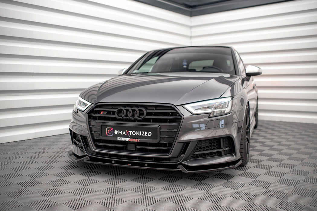 Maxton Design Front Splitter V.1 Audi S3 / A3 S-Line Sportback 8V Facelift