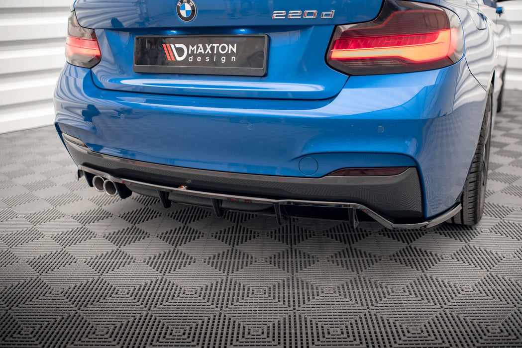 Maxton Design Rear Splitter (with vertical bars) BMW 2 M-Pack F22