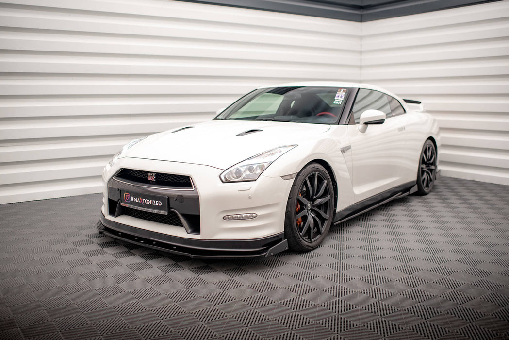 Maxton Design Front Splitter + Flaps Nissan GTR R35 Facelift