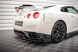 Maxton Design Rear Splitter + Flaps for Nissan GTR R35 Facelift