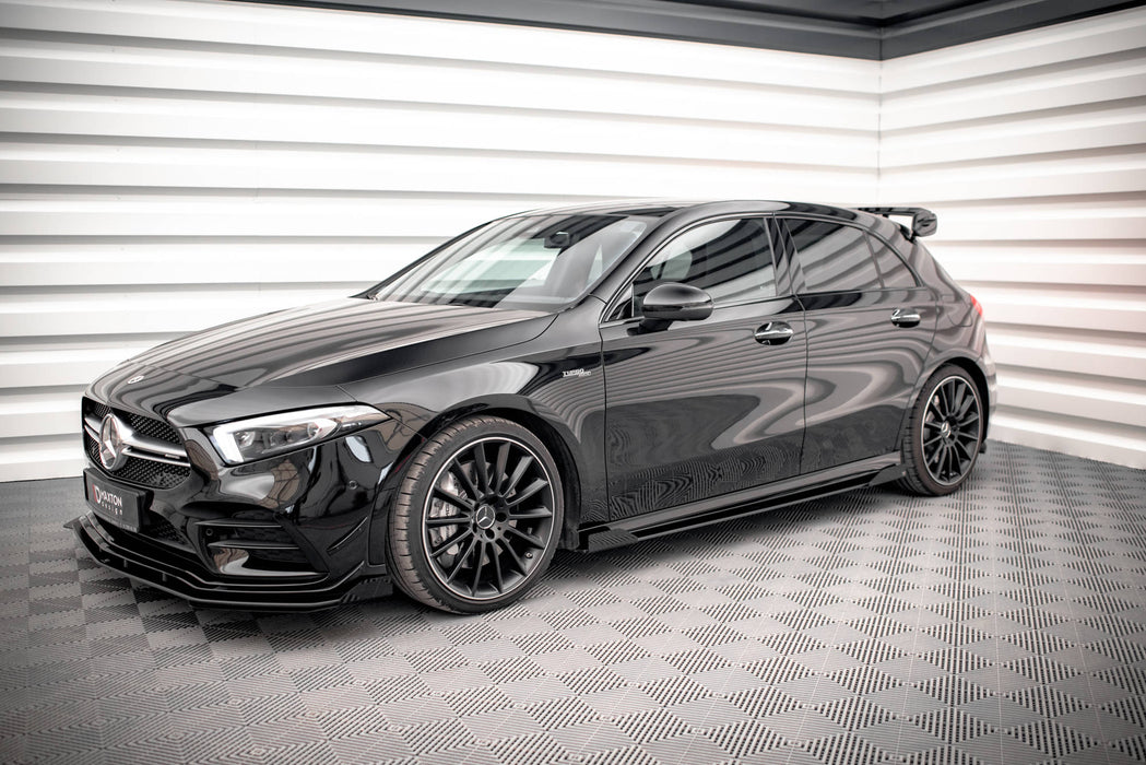 Maxton Design Street Pro Side Skirts Diffusers + Flaps Mercedes A35 AMG / AMG-Line Aero Pack W177