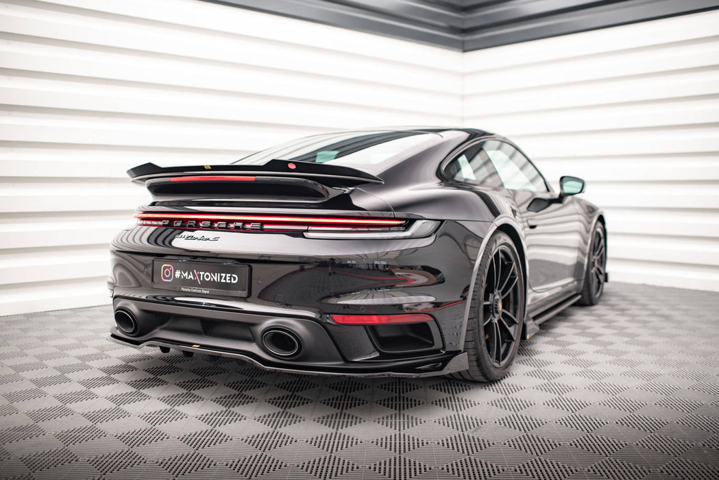 Maxton Design Rear Splitter (with vertical bars) Porsche 911 Turbo S 992