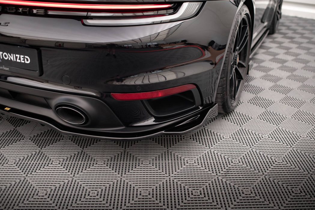 Maxton Design Rear Splitter (with vertical bars) Porsche 911 Turbo S 992