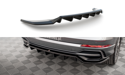 Maxton Design Rear Splitter (with vertical bars) Audi Q3 S-Line F3