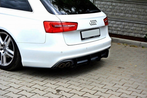 Maxton Design Rear Diffuser & Rear Side Splitters Audi A6 S-Line C7 (exhaust 1x2)