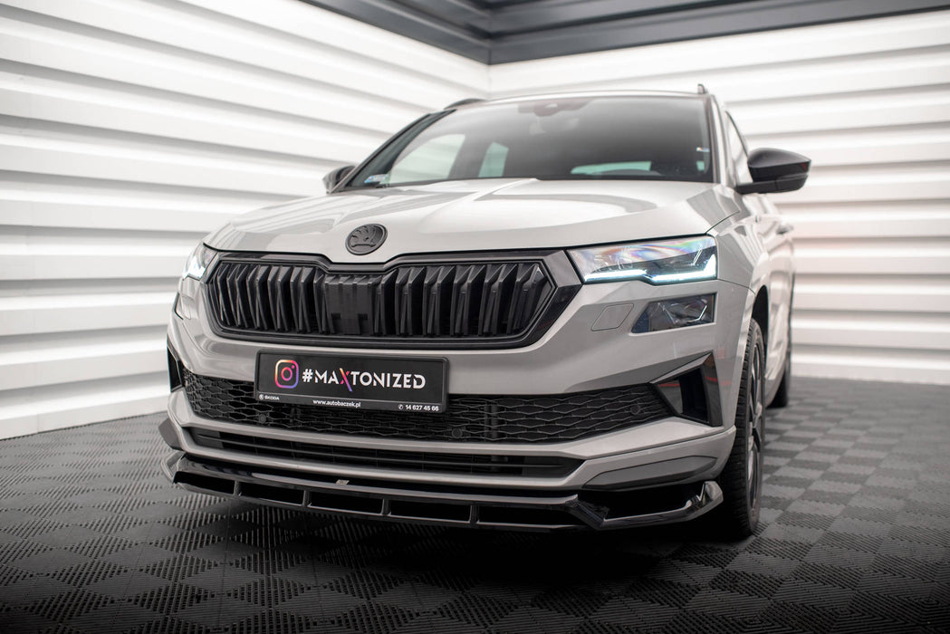 Maxton Design Front Splitter Skoda Karoq Sportline Mk1 Facelift