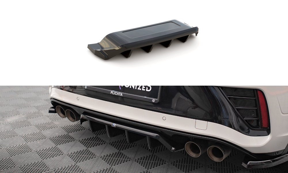 Maxton Design Rear Splitter (with vertical bars) Volkswagen T-Roc R / R-Line Mk1 Facelift