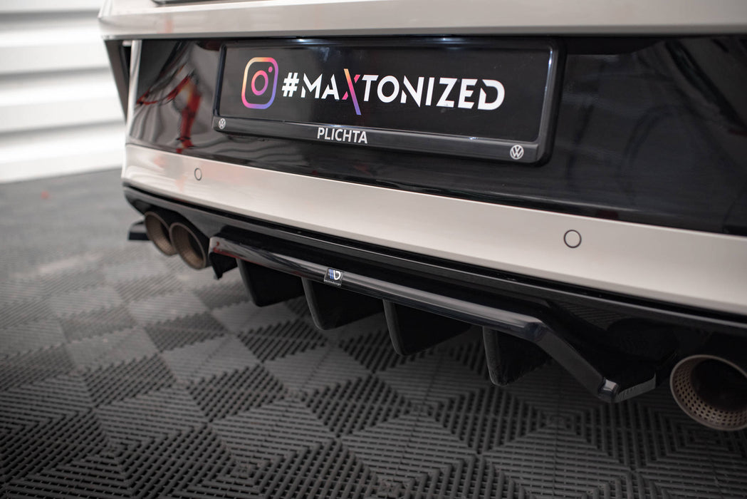 Maxton Design Rear Splitter (with vertical bars) Volkswagen T-Roc R / R-Line Mk1 Facelift